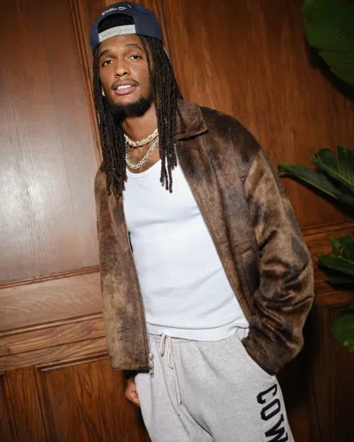 Abercrombie & Fitch Vegan Pony Hair Zip Trucker Jacket