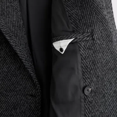 Abercrombie & Fitch Wool-blend Double-breasted Coat In Gray