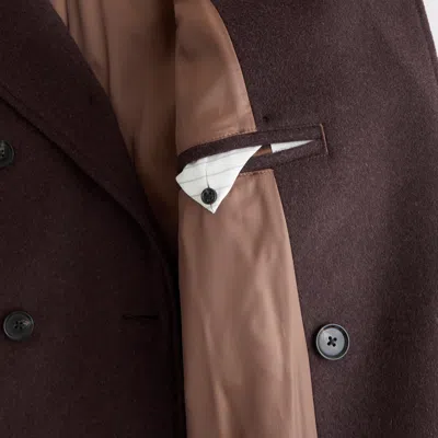 Abercrombie & Fitch Wool-blend Double-breasted Coat In Brown