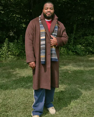 Abercrombie & Fitch Wool-blend Double-breasted Coat In Brown