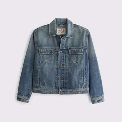 Abercrombie & Fitch Denim Trucker Jacket In Blue