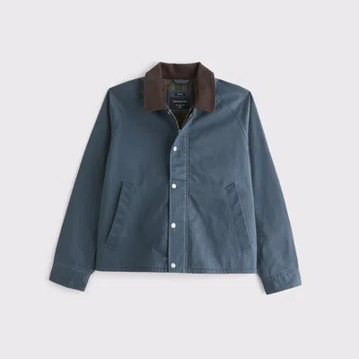 Abercrombie & Fitch Lightweight Barn Jacket In Blue