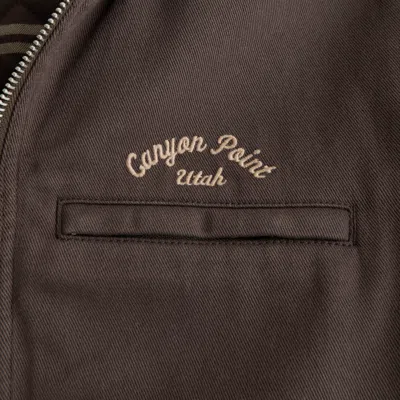 Abercrombie & Fitch Workwear Hooded Bomber Jacket In Brown