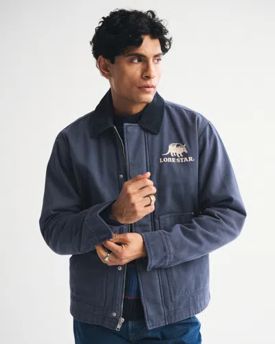 Abercrombie & Fitch Lone Star Beer Workwear Jacket In Blue