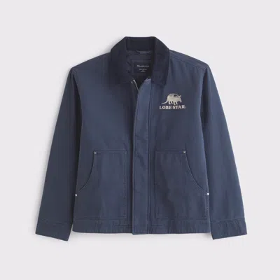 Abercrombie & Fitch Lone Star Beer Workwear Jacket In Blue