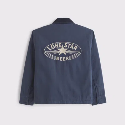 Abercrombie & Fitch Lone Star Beer Workwear Jacket In Blue