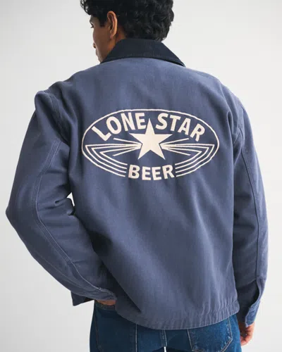 Abercrombie & Fitch Lone Star Beer Workwear Jacket In Blue