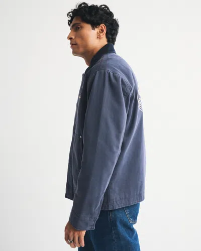 Abercrombie & Fitch Lone Star Beer Workwear Jacket In Blue