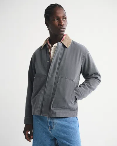 Abercrombie & Fitch Workwear Kanga Zip Jacket In Black