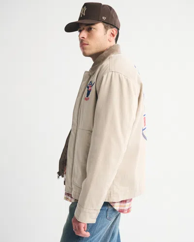 Abercrombie & Fitch Coors Workwear Jacket In Neutral