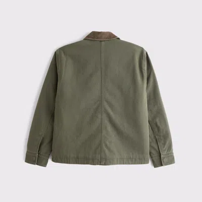 Abercrombie & Fitch Workwear Kanga Zip Jacket In Green