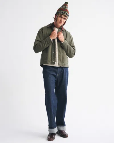 Abercrombie & Fitch Workwear Kanga Zip Jacket In Green