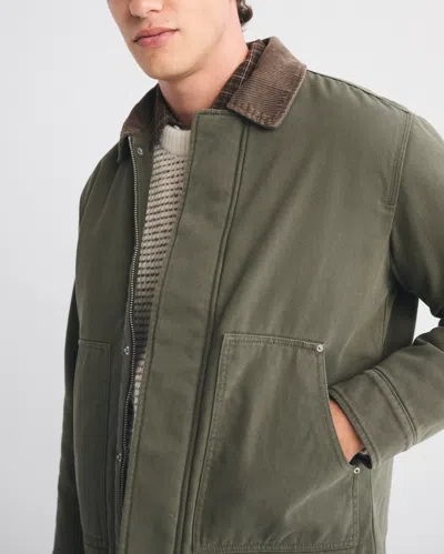 Abercrombie & Fitch Workwear Kanga Zip Jacket In Green