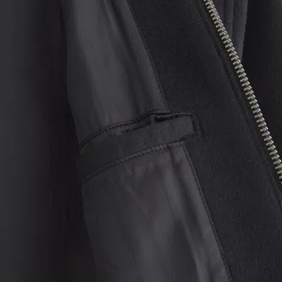 Abercrombie & Fitch Wool-blend Zip Jacket In Black