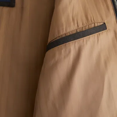 Abercrombie & Fitch Recycled Wool-blend Zip Jacket In Brown