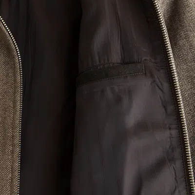 Abercrombie & Fitch Wool-blend Zip Jacket In Brown