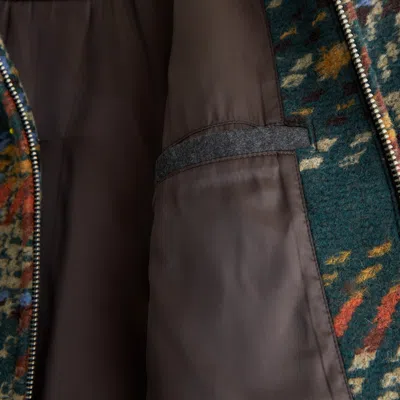 Abercrombie & Fitch Wool-blend Zip Jacket In Green