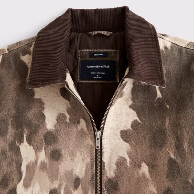 Abercrombie & Fitch Workwear Zip Jacket In Brown