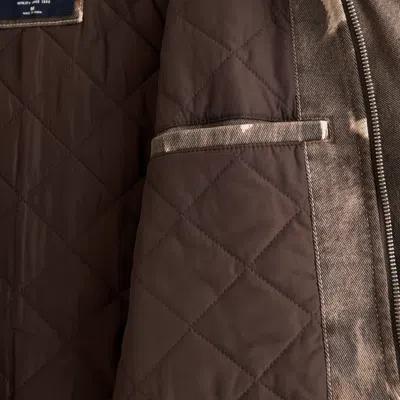 Abercrombie & Fitch Workwear Zip Jacket In Brown