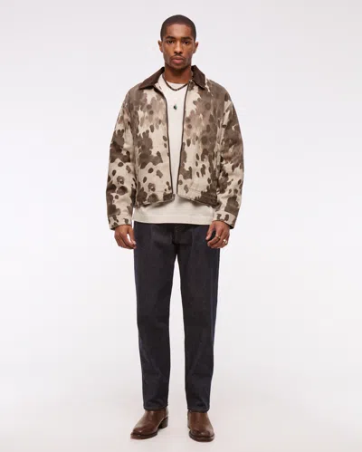 Abercrombie & Fitch Workwear Zip Jacket In Brown