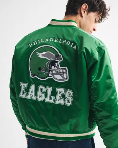 Abercrombie & Fitch Philadelphia Eagles Varsity Bomber Jacket