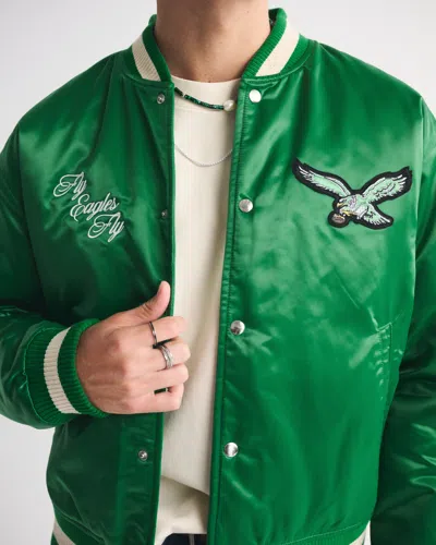 Abercrombie & Fitch Philadelphia Eagles Varsity Bomber Jacket