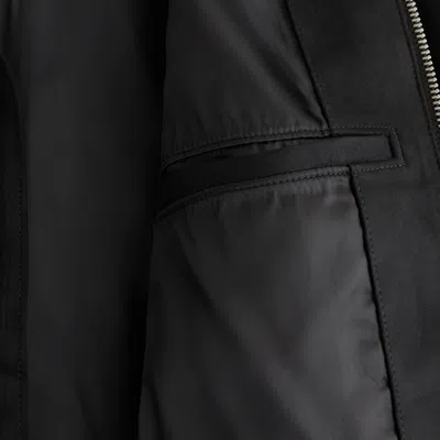 Abercrombie & Fitch Easy Lightweight Vegan Suede Zip Jacket In Black