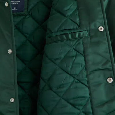 Abercrombie & Fitch Green Bay Packers Varsity Bomber Jacket In Green