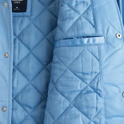 Abercrombie & Fitch Detroit Lions Varsity Bomber Jacket In Blue