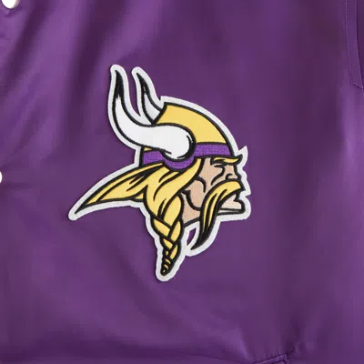Abercrombie & Fitch Minnesota Vikings Varsity Bomber Jacket In Purple