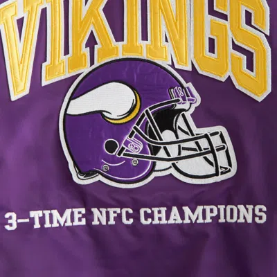 Abercrombie & Fitch Minnesota Vikings Varsity Bomber Jacket In Purple