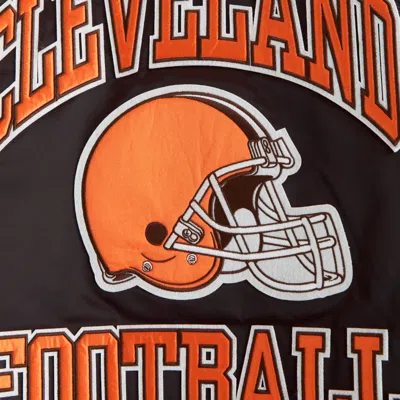 Abercrombie & Fitch Cleveland Browns Varsity Bomber Jacket In Brown