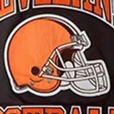 Abercrombie & Fitch Cleveland Browns Varsity Bomber Jacket In Brown