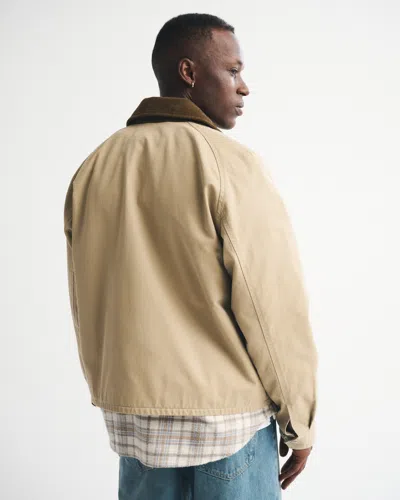 Abercrombie & Fitch Lightweight Barn Jacket In Brown