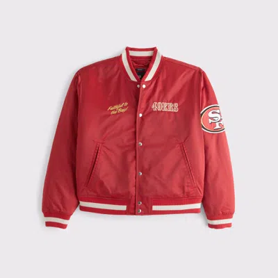 Abercrombie & Fitch San Francisco 49ers Varsity Bomber Jacket