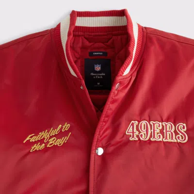 Abercrombie & Fitch San Francisco 49ers Varsity Bomber Jacket