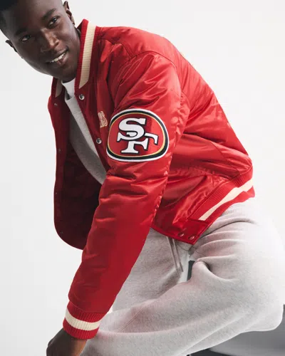 Abercrombie & Fitch San Francisco 49ers Varsity Bomber Jacket