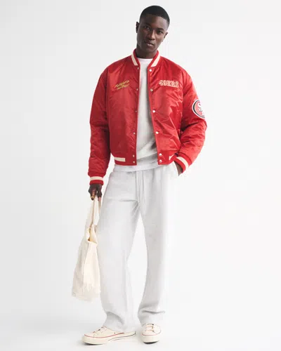 Abercrombie & Fitch San Francisco 49ers Varsity Bomber Jacket
