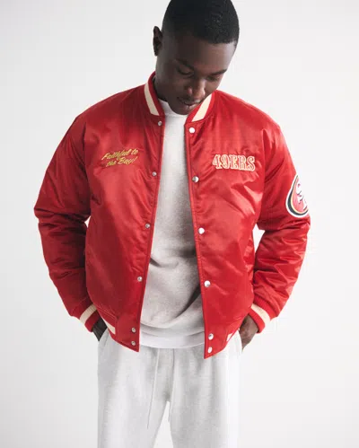 Abercrombie & Fitch San Francisco 49ers Varsity Bomber Jacket
