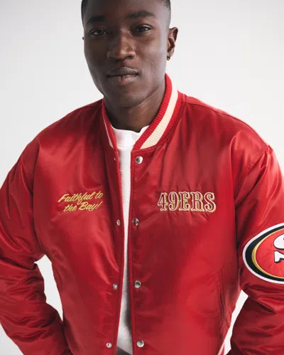 Abercrombie & Fitch San Francisco 49ers Varsity Bomber Jacket