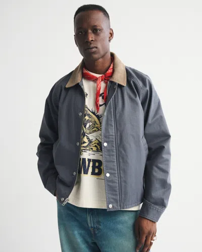 Abercrombie & Fitch Lightweight Barn Jacket In Blue