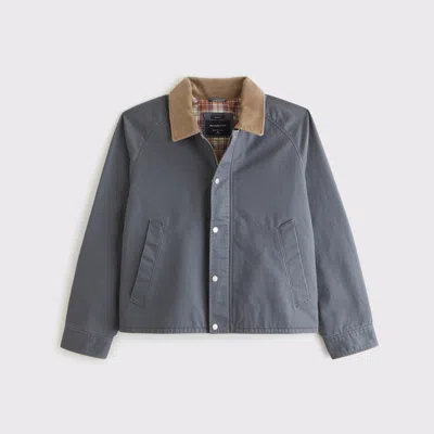 Abercrombie & Fitch Lightweight Barn Jacket In Blue