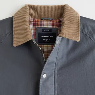 Abercrombie & Fitch Lightweight Barn Jacket In Blue