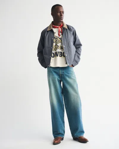 Abercrombie & Fitch Lightweight Barn Jacket In Blue