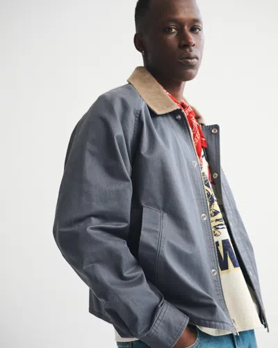 Abercrombie & Fitch Lightweight Barn Jacket In Blue