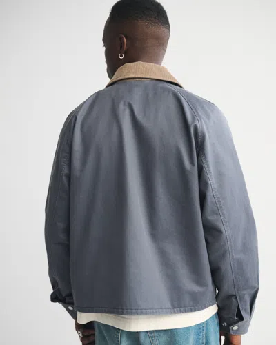 Abercrombie & Fitch Lightweight Barn Jacket In Blue