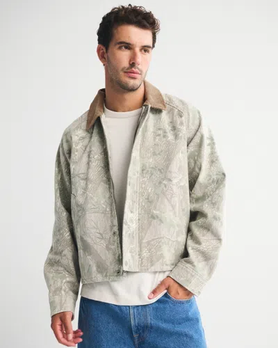 Abercrombie & Fitch Lightweight Barn Jacket In Green