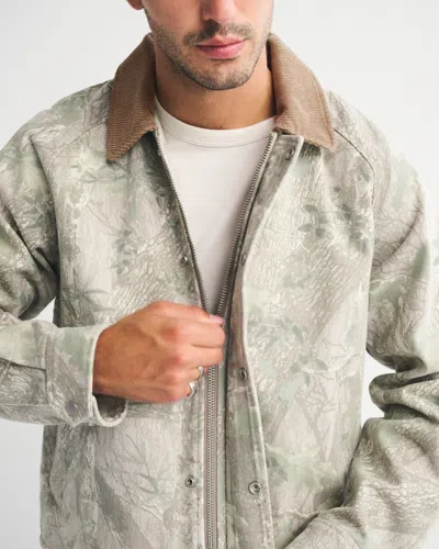 Abercrombie & Fitch Lightweight Barn Jacket In Green