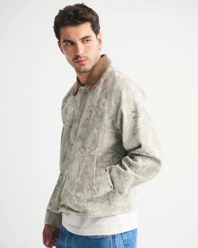 Abercrombie & Fitch Lightweight Barn Jacket In Green