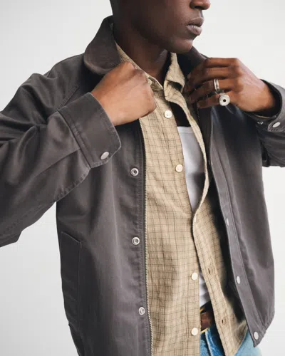 Abercrombie & Fitch Lightweight Barn Jacket In Green